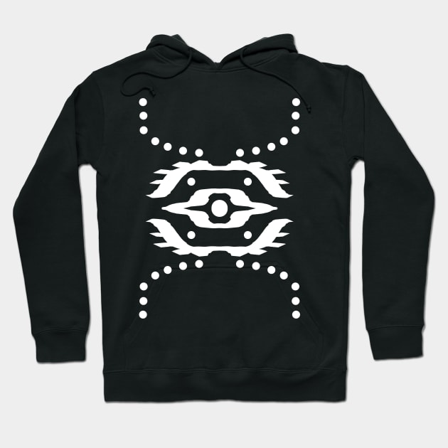 Tribal White Eye Hoodie by Zeroeroroo